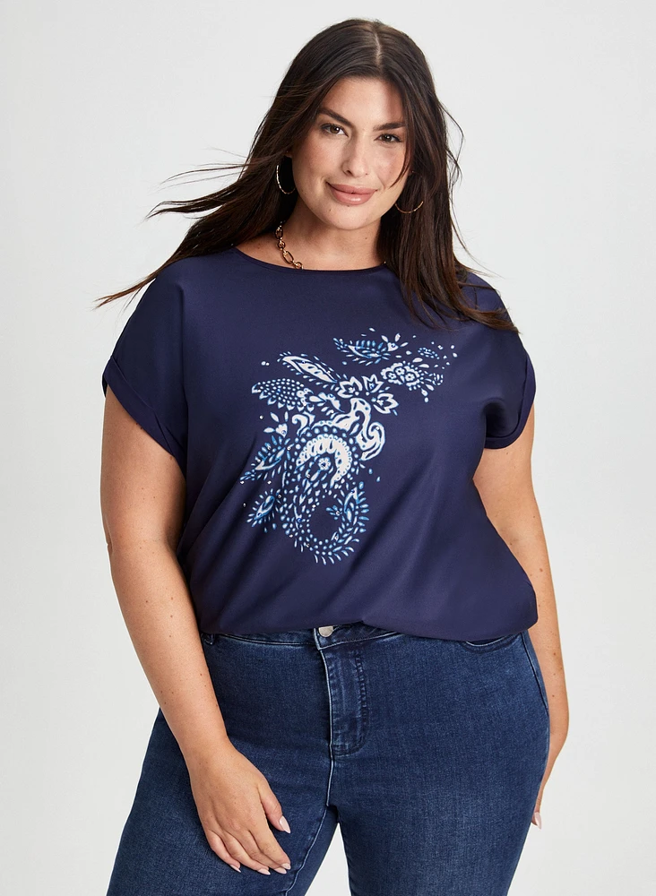 Paisley Print Tee