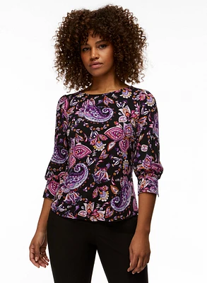 Paisley Print Top