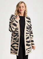 Zebra Print Cardigan