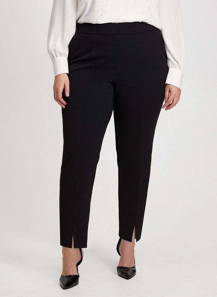 City Fit Slit Detail Pants