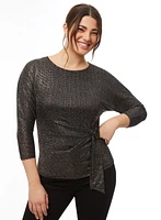 3/4 Dolman Sleeve Glitter Top