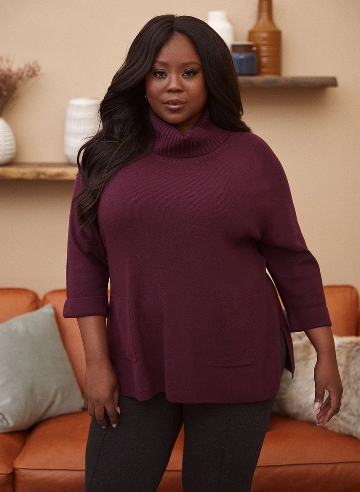 Cowl Neck Tunic Sweater