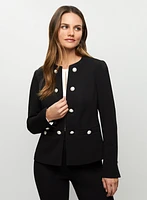 Pearl Detail Button Front Jacket