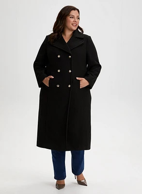 Notch Collar Wool-Blend Coat