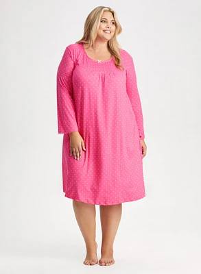 Polka Dot Print Nightgown