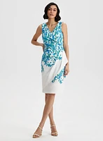 Floral Print Faux Wrap Dress