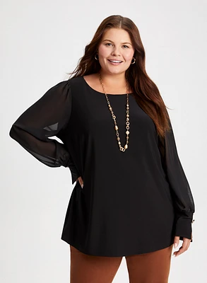 Chiffon Sleeve Top