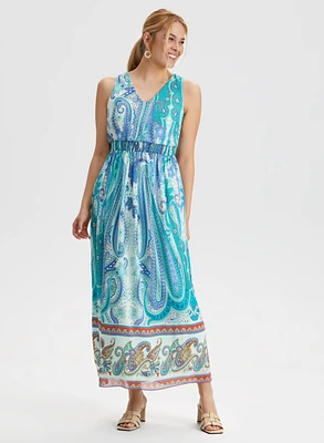 Paisley Print Maxi Dress