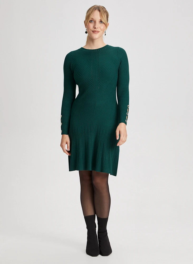 Rib Knit Sweater Dress