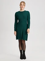 Rib Knit Sweater Dress