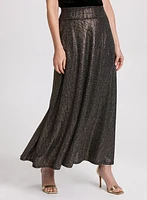 Glitter Pull-On Maxi Skirt