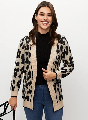 Animal Print Cardigan