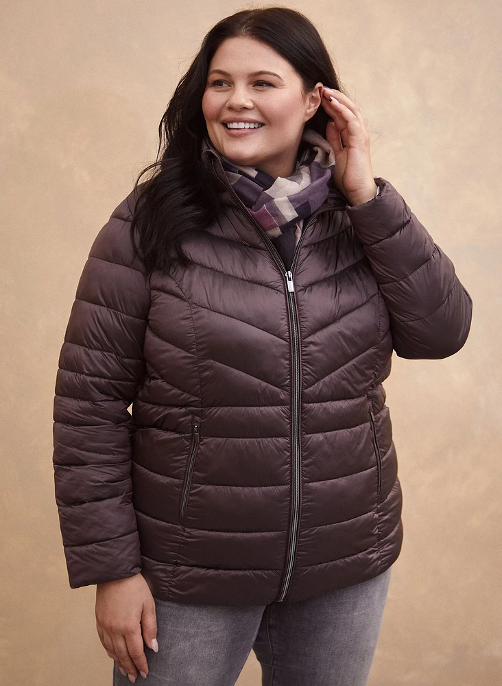 Packable Stretch Vegan Down Coat