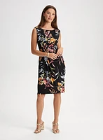 Floral Print Cap Sleeve Dress