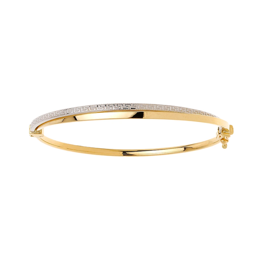 BRACELET EN OR 10K AVEC RHODIUM