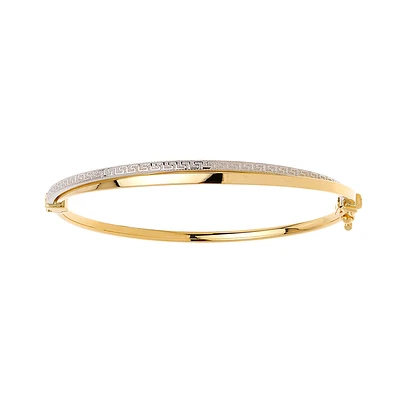 BRACELET EN OR 10K AVEC RHODIUM