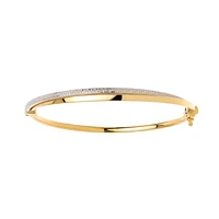 BRACELET EN OR 10K AVEC RHODIUM