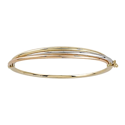 BRACELET EN OR 10K AVEC RHODIUM