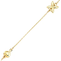 10K GOLD BRACELET - 6 "