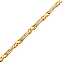 2-TONE GOLD BRACELET WITH DIAMONDS