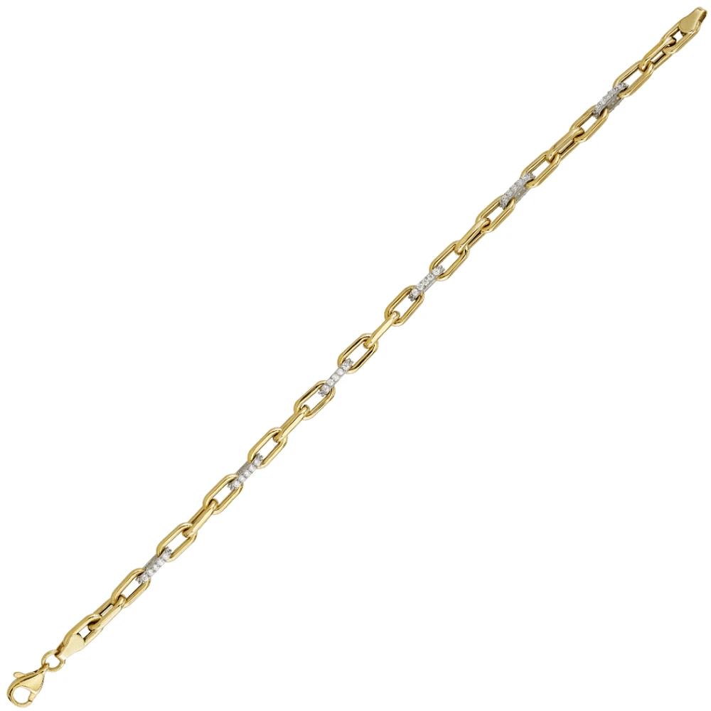 BRACELET OR 2 TONS 10K - 7.25''