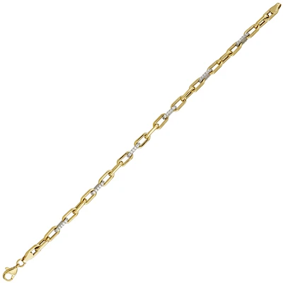 BRACELET OR 2 TONS 10K - 7.25''