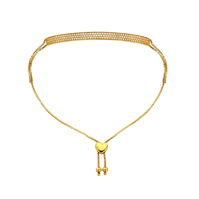 10K GOLD BRACELET WITH ZIRCONS