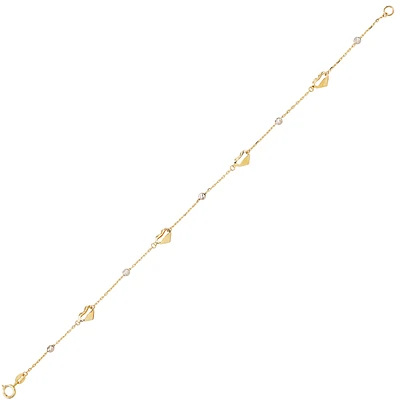 TWO TONES GOLD BRACELET - 7.25''