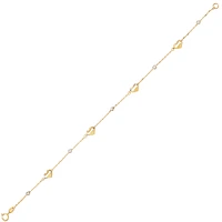 TWO TONES GOLD BRACELET - 7.25''