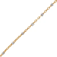 2 TONE 10K GOLD BRACELET- 7.75