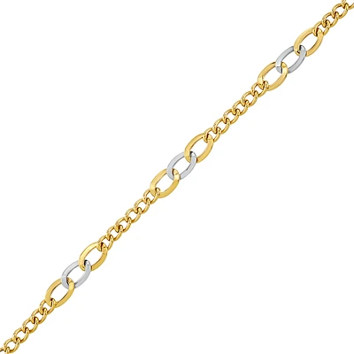 BRACELET EN OR 10K 2 TONS– 7.50’’