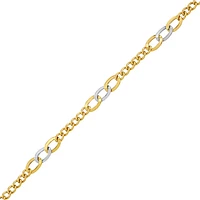 BRACELET EN OR 10K 2 TONS– 7.50’’