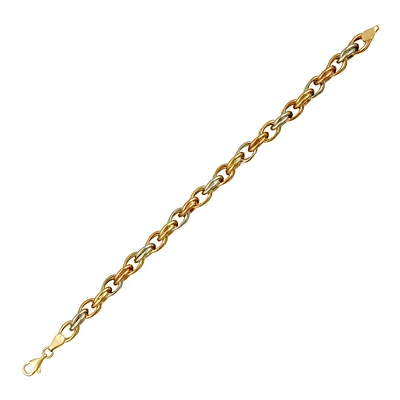THREE TONE BRACELET - 7.50''