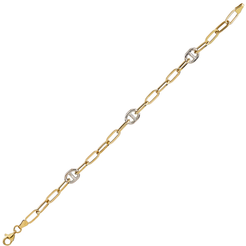 BRACELET OR 2 TONS 10K - 7.25''