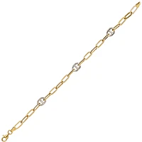 BRACELET OR 2 TONS 10K - 7.25''