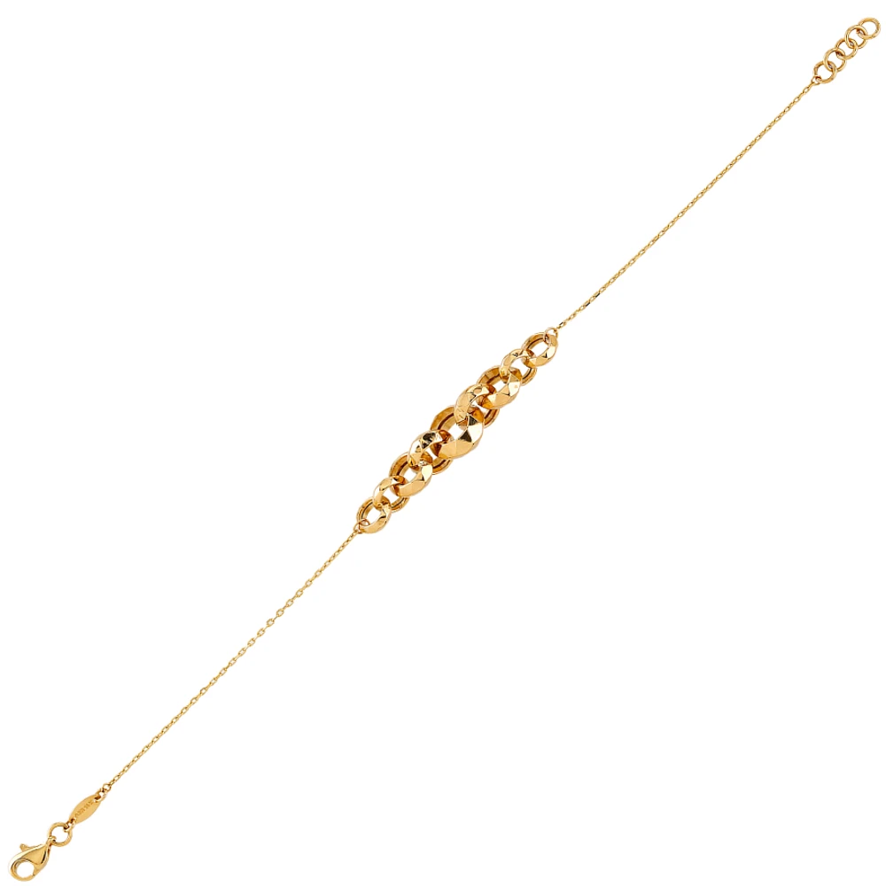 10K YELLOW GOLD BRACELET - 7.25''