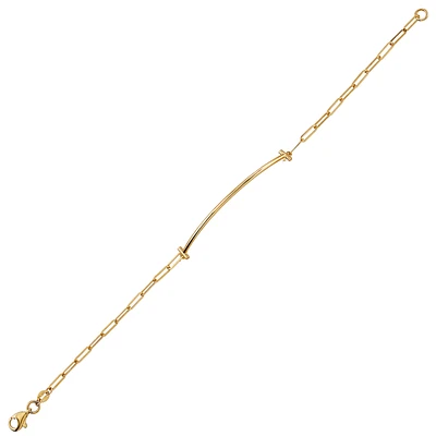 10K YELLOW GOLD BRACELET - 7.25''