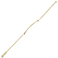10K YELLOW GOLD BRACELET - 7.25''