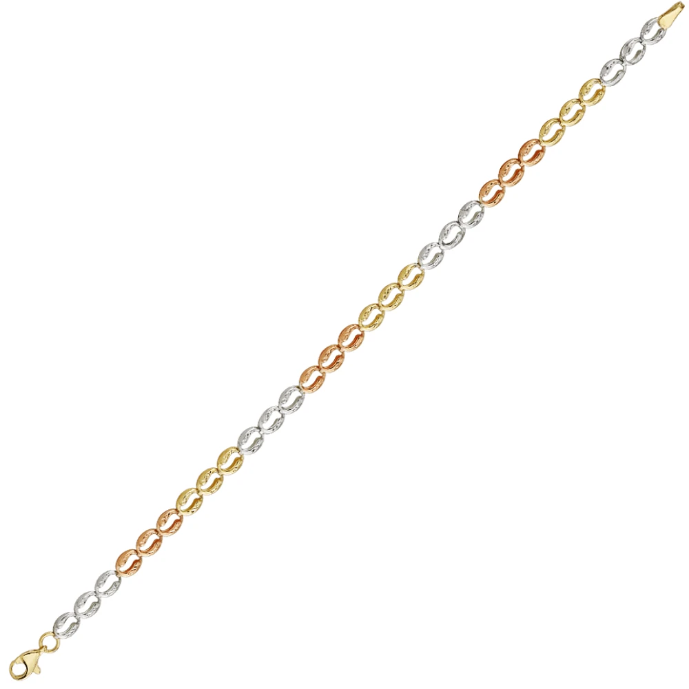 BRACELET EN OR 3 TONS 10K - 7.25''