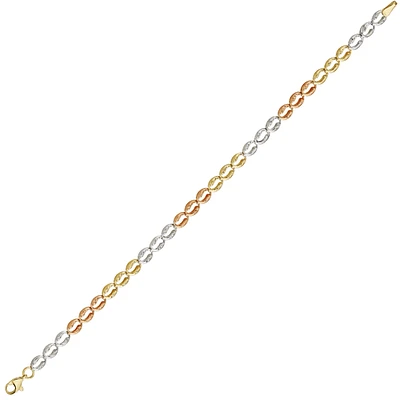 BRACELET EN OR 3 TONS 10K - 7.25''