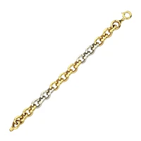 14K 2-TONE GOLD BRACELET - 7.50''