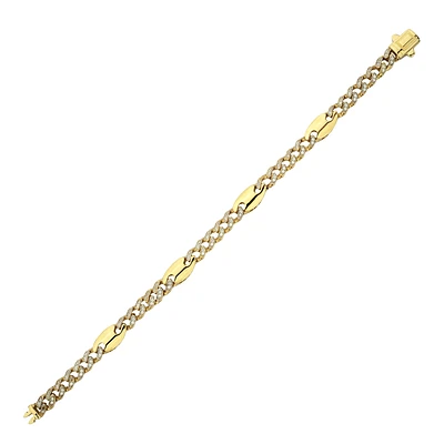 14K YELLOW GOLD BRACELET - 7.5''