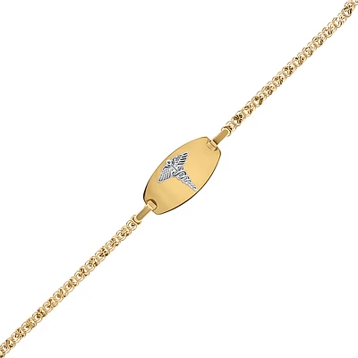 BRACELET OR JAUNE 10K - 7.5''