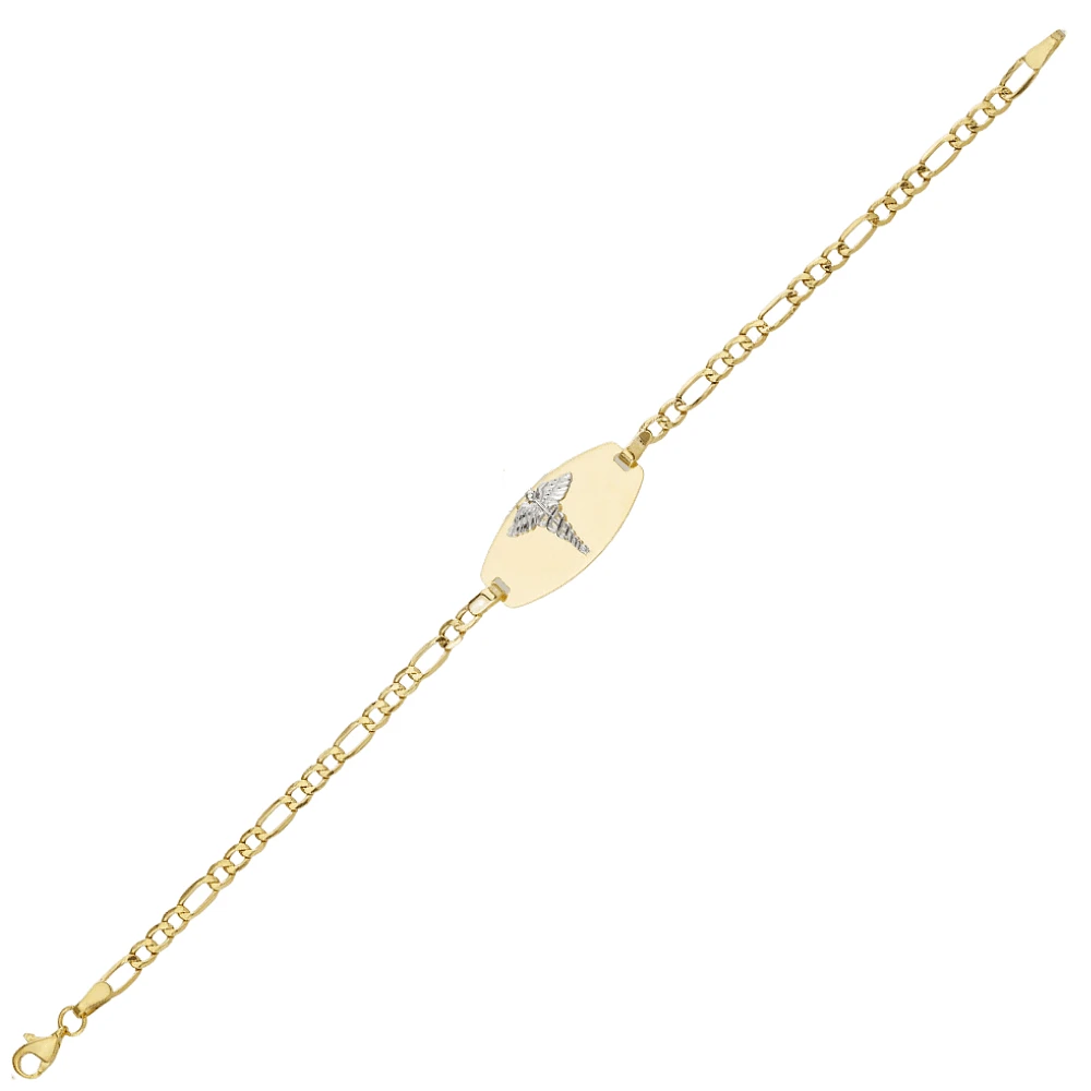 BRACELET OR 2 TONS 10K - 7.5''
