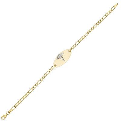 BRACELET OR 2 TONS 10K - 7.5''