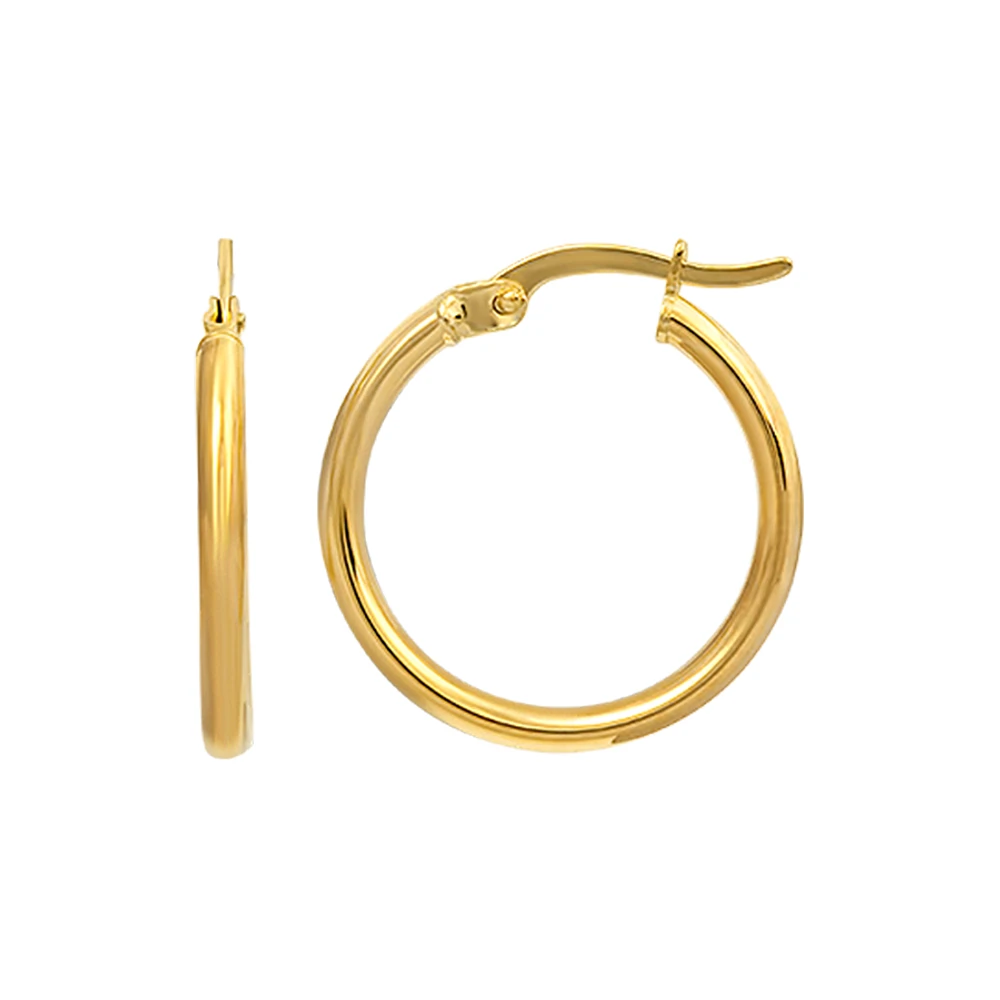 10K YELLOW GOLD EARRINGS- 15MM