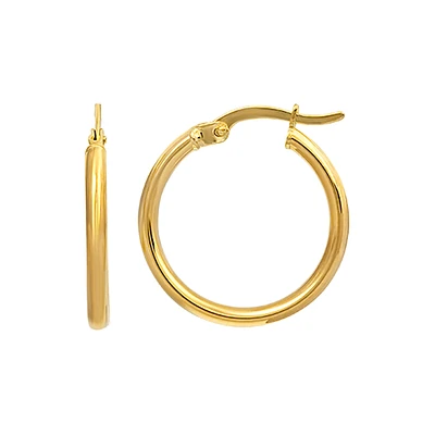 10K YELLOW GOLD EARRINGS- 15MM