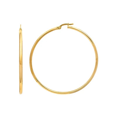 10K YELLOW GOLD EARRINGS- 35MM