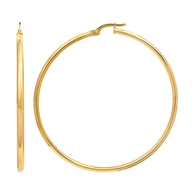 10K YELLOW GOLD EARRINGS- 60MM