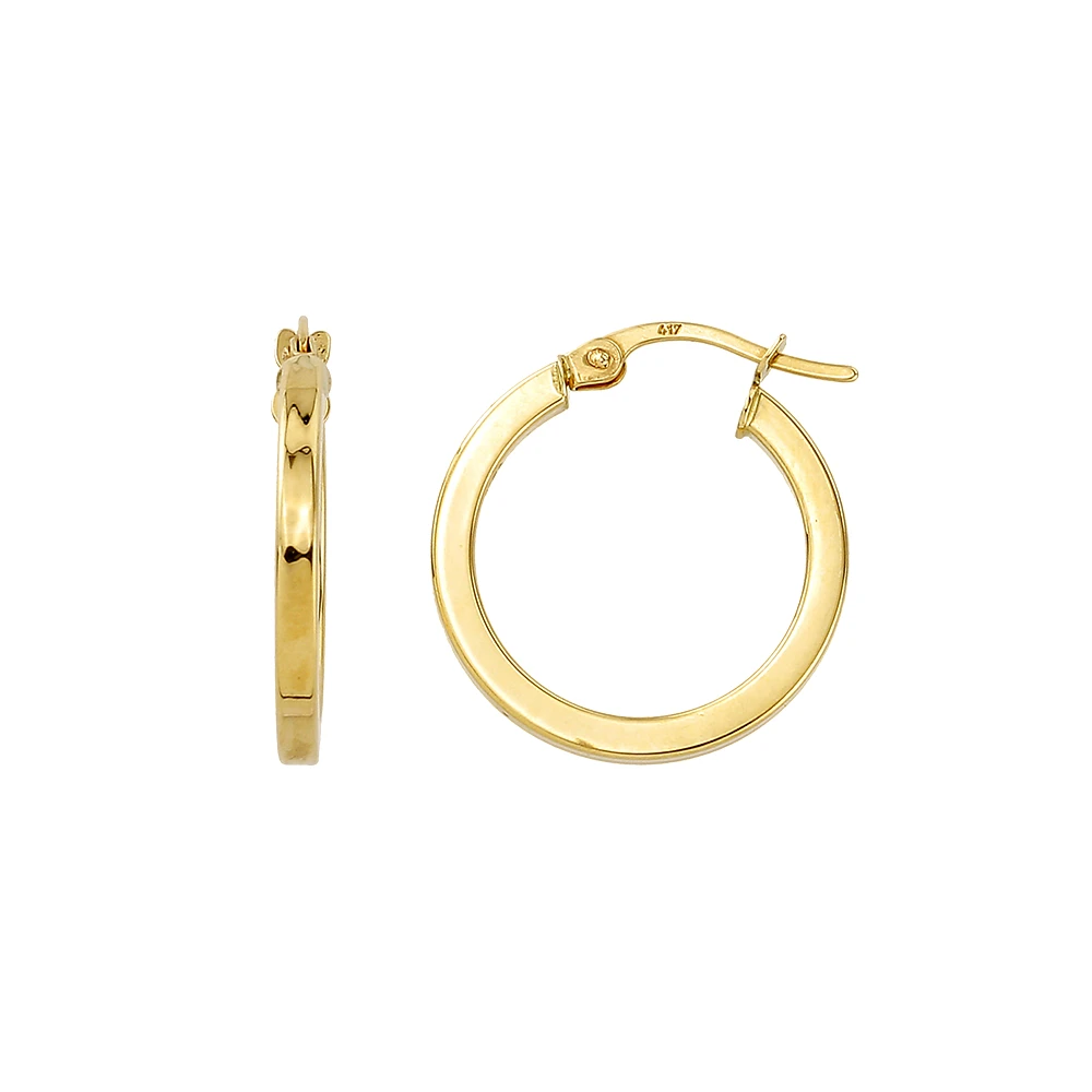 10K YELLOW GOLD EARRINGS- 15MM
